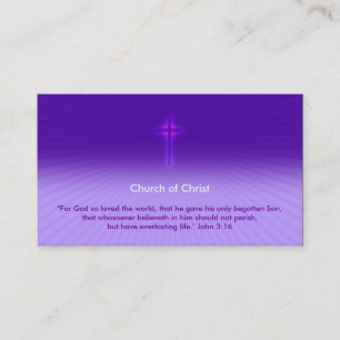 Carte De Visite Jean 3:16 - Croix religieuse