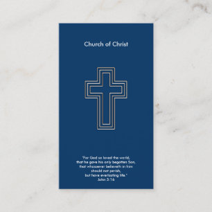 Carte De Visite Jean 3:16 - Croix religieuse