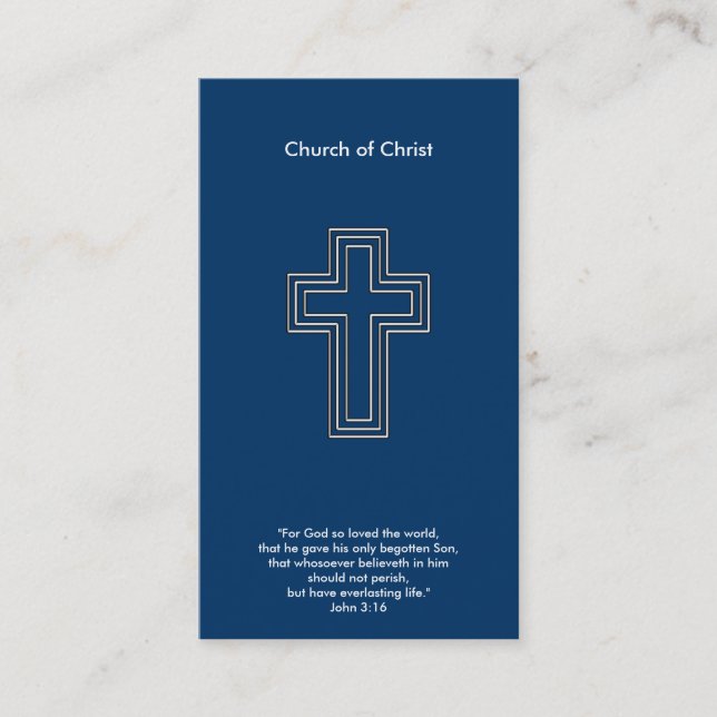 Carte De Visite Jean 3:16 - Croix religieuse (Devant)