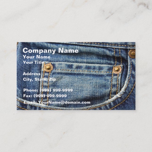 Carte De Visite Jeans (Devant)