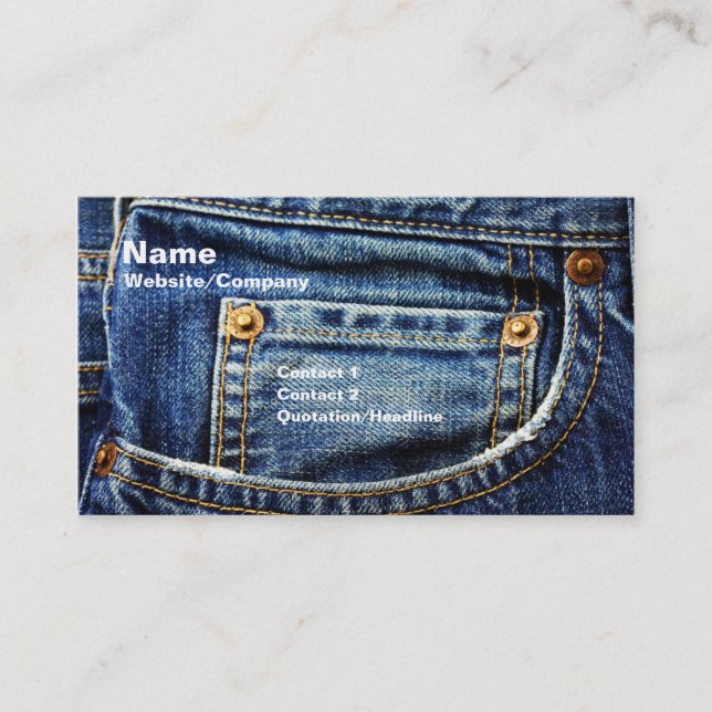 Carte De Visite Jeans (Devant)