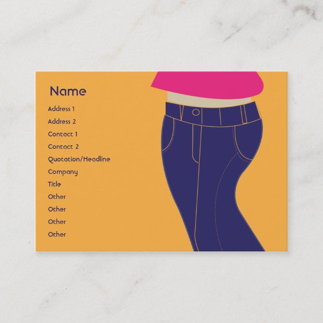 Carte De Visite Jeans - potelés (Devant)