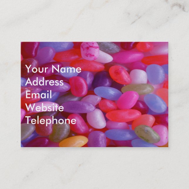 Carte De Visite Jelly Bean rose (Devant)
