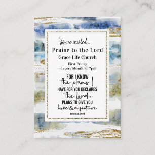 Carte De Visite Jeremiah 29:11 Je connais les plans que j'ai Circu