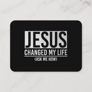 Carte De Visite Jésus A Changé Ma Vie Demandez-Moi Comment Jésus
