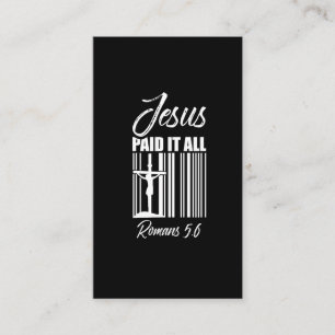 Carte De Visite Jésus a payé tout le prix Code-barres Dieu chrétie