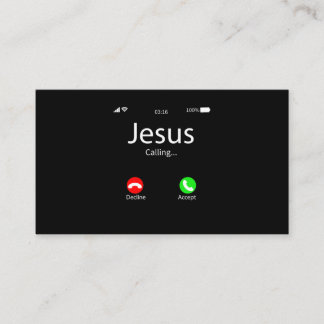 Carte De Visite Jésus Appelle Chrétien