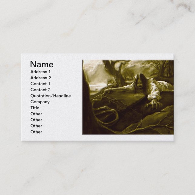 Carte De Visite Jésus Christ agonie dans le jardin de Gethsémani (Devant)