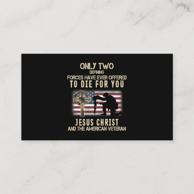 Carte De Visite Jésus-Christ et l'ancien combattant américain peuv (Devant)