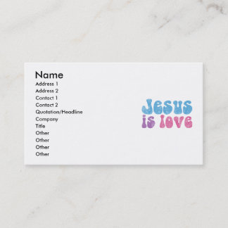 Carte De Visite Jésus est amour