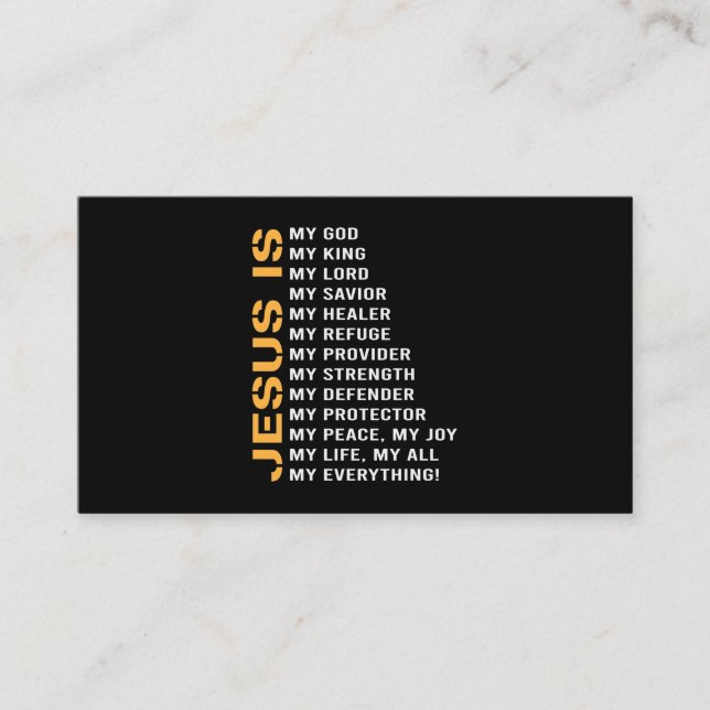 Carte De Visite Jésus est mon Dieu (Devant)