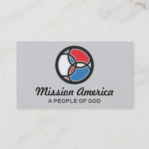 Carte De Visite Jesus Fish Trinity Verre coloré USA Logo