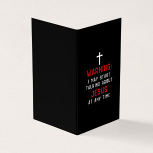 Carte De Visite Jesus Love Avertissement Je pourrais commencer à 