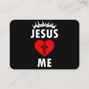Carte De Visite Jésus m'aime chrétien religieux