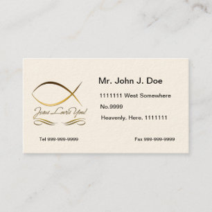 Carte De Visite Jésus vous aime