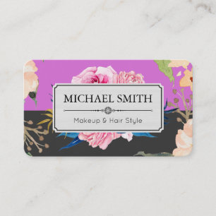 Carte De Visite Jetée d'orchidée moderne Vintage et florale