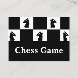 Carte De Visite Jeu d'échecs du chevalier noir