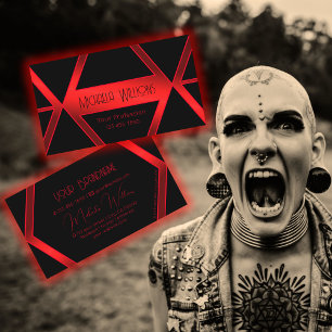 Carte De Visite Jeu d'oeil rouge brillant et brillant noir brillan