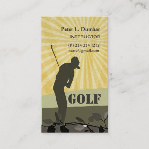 Carte De Visite Jeu du golf dans l'entraîneur de joueur de golf d