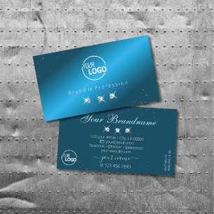 Carte De Visite Jeu d'yeux Turquoise Blue Sparkling Diamonds Ajout