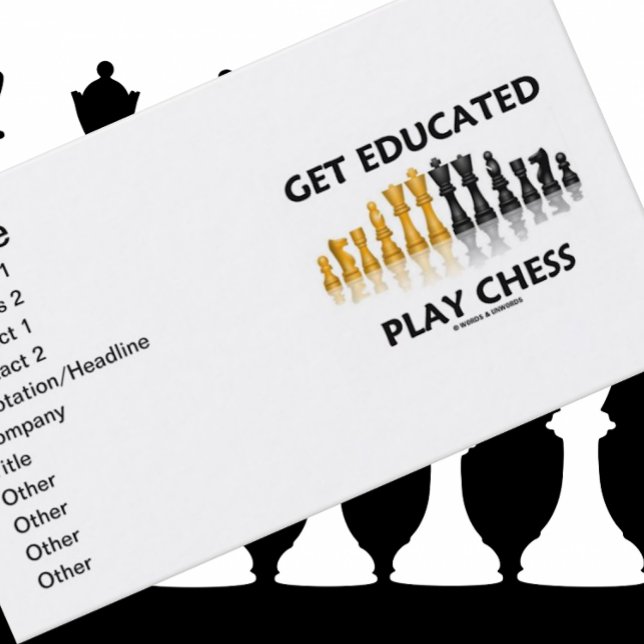 Carte De Visite Jeu vidéo à la demande (Reflechess Set) (No need to be a chess teacher or avid chess player to introduce yourself with sound chess advice)