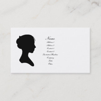 Carte De Visite Jeune Madame silhouette (version 2)