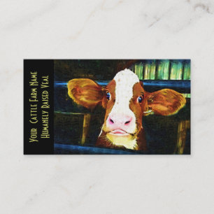 Carte De Visite Jeune veau de boucherie du Holstein