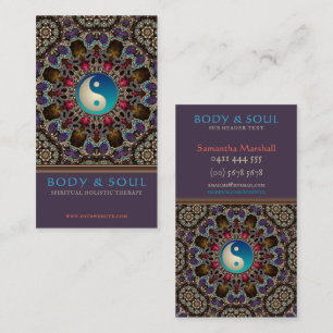 Carte De Visite Jewels alternatifs orientaux Yin Yang bleu violet 