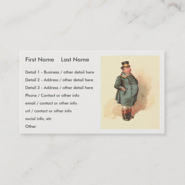 Carte De Visite Joe (Le Gros Garçon) Kyd, Dickens The Pickwick Pap (Devant)