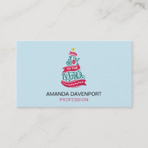 Carte De Visite Joie au Monde Citation de Noël Typographie