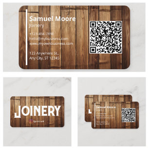 Carte De Visite Joinery Modèle Conception Bois