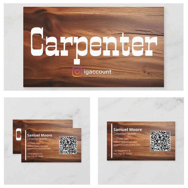 Carte De Visite Joinery Woolworkers menuisiers Handymen (Joinery Woodworkers Carpenters Handymen Business Card
)