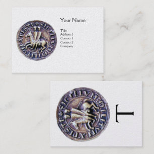 Carte De Visite JOINT de la perle de blanc de MONOGRAMME des