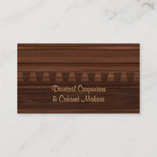 Carte De Visite Joint de queue d'aronde coloré par acajou