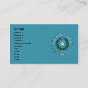 CARTE DE VISITE JOINT D'ÉTAT DU TEXAS