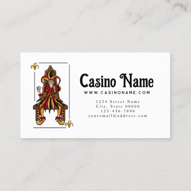 Carte De Visite Jokers Wild Casino (Dos)