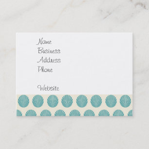 Carte De Visite Joli Aqua Turquoise Blue Shell Beach Motif Cadeaux