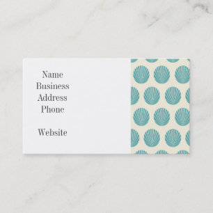 Carte De Visite Joli Aqua Turquoise Blue Shell Beach Motif Cadeaux