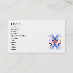 Carte De Visite joli arc-en-ciel papillon design