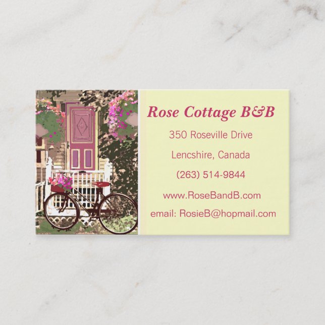 Carte De Visite Joli Bed & Breakfast Floral / Location de gîtes (Devant)