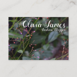 Carte De Visite Joli Bufs Fleurs Rose Fleurit Jardin Nature