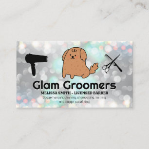 Carte De Visite Joli Chiot Cartoon   Outils de toilettage   Glam B