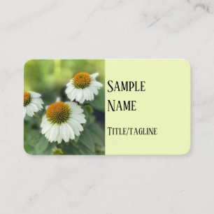 Carte De Visite joli cône blanc fleurs nature photographie