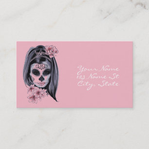 Carte De Visite Joli crâne Thunder_Cove de femme de masque de