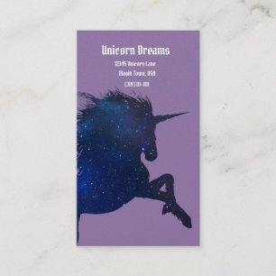 Carte De Visite Joli Galaxy Stars Unicorn