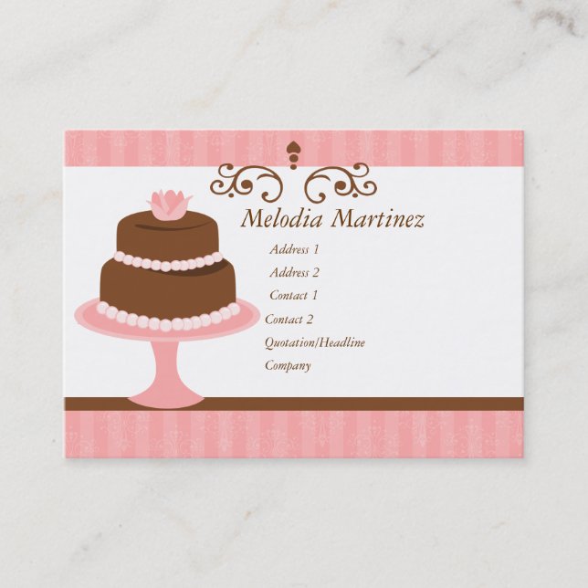 Carte De Visite Joli gâteau (Devant)