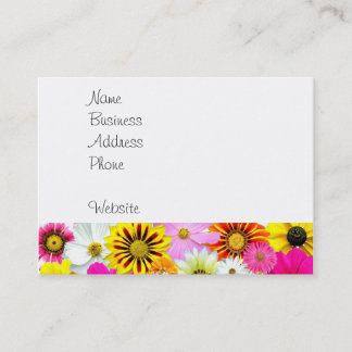 Carte De Visite Joli Jaune Rose Fleur Blanche Faisceaux Cadeaux