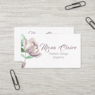 Carte De Visite Joli Lavender Peony Bloom