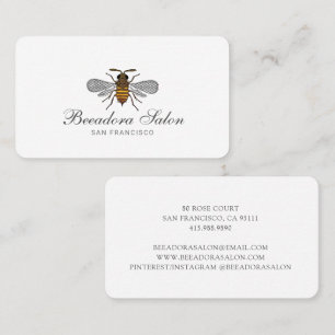 Carte De Visite Joli Miel Bee Bee Bee Bee Et Coiffeur Salon