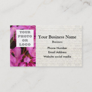 Carte De Visite Joli modèle photo fleuri rose